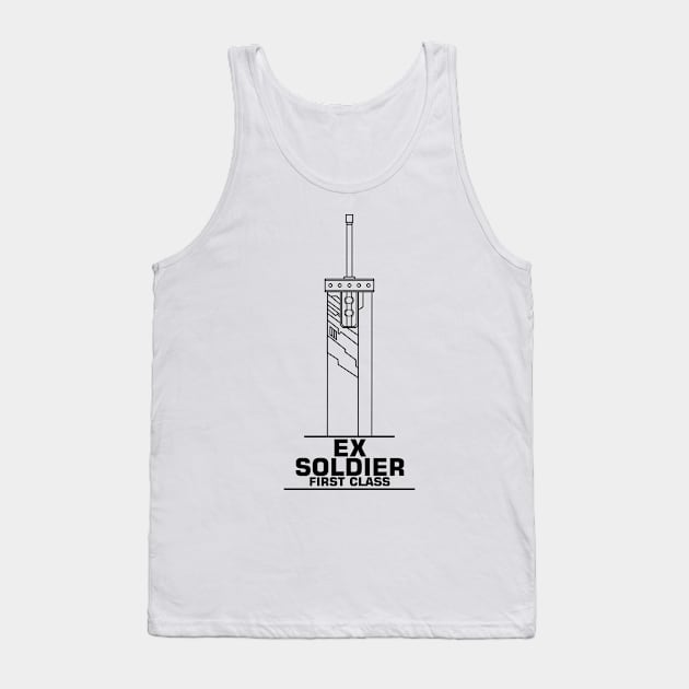 The ex-soldier sword (black) Tank Top by Leonard